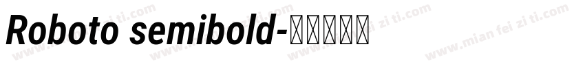 Roboto semibold字体转换